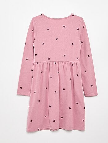 Robe à manches longues en jersey de coton