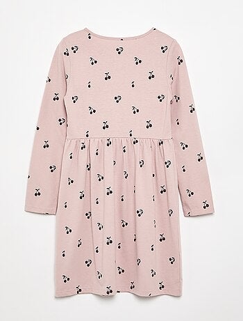 Robe à manches longues en jersey de coton