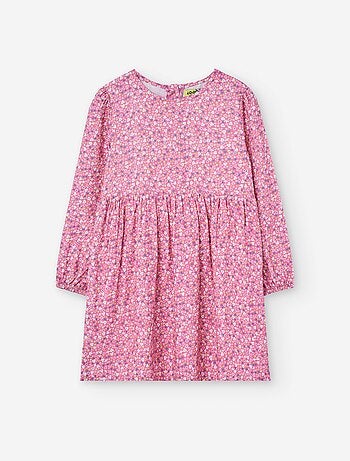 Robe à manches longues en sergé à motif floral