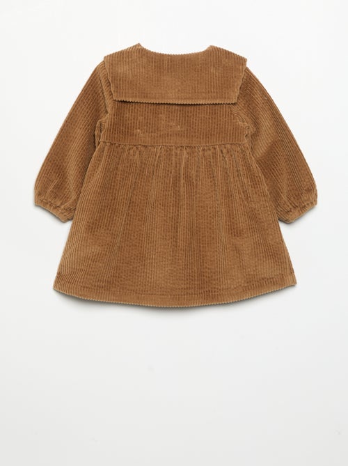 Robe à manches longues en velours - Kiabi