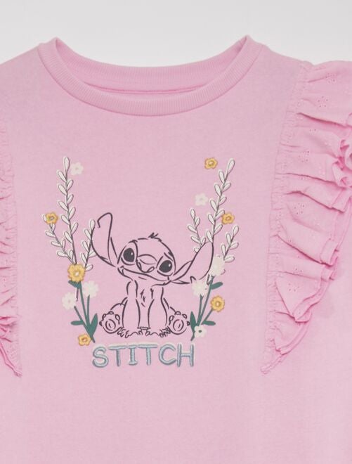 Disney - Robe fille imprimé Lilo Et Stitch en coton - Rose - Kiabi - 14.93€