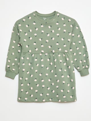 Robe à motif en molleton non-doublé