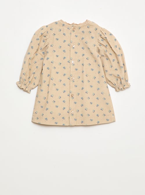 Robe à motif en velours - Kiabi