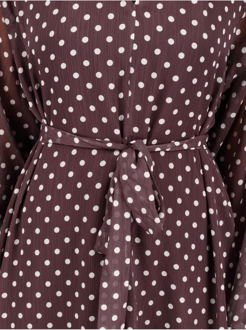 Robe à motif Marron - Kiabi