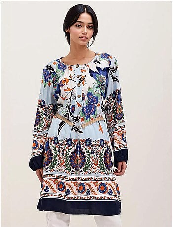 Robe à motifs avec ceinture bdart