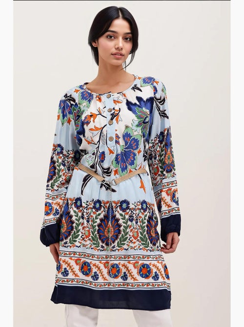 Robe à motifs avec ceinture bdart - Kiabi