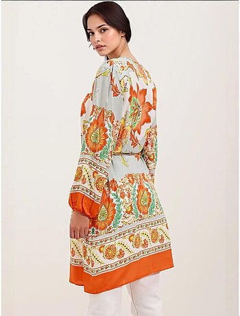 Robe à motifs avec ceinture bdart