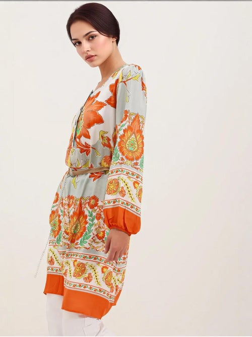 Robe à motifs avec ceinture bdart - Kiabi