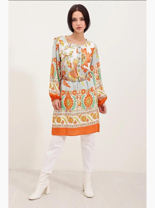 Robe à motifs avec ceinture bdart - Kiabi