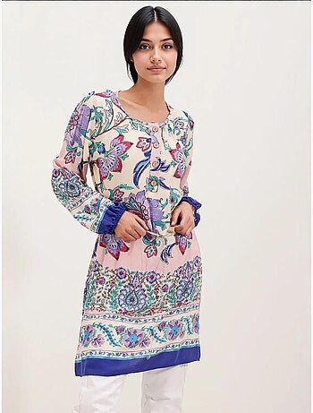 Robe à motifs avec ceinture bdart