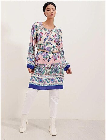 Robe à motifs avec ceinture bdart
