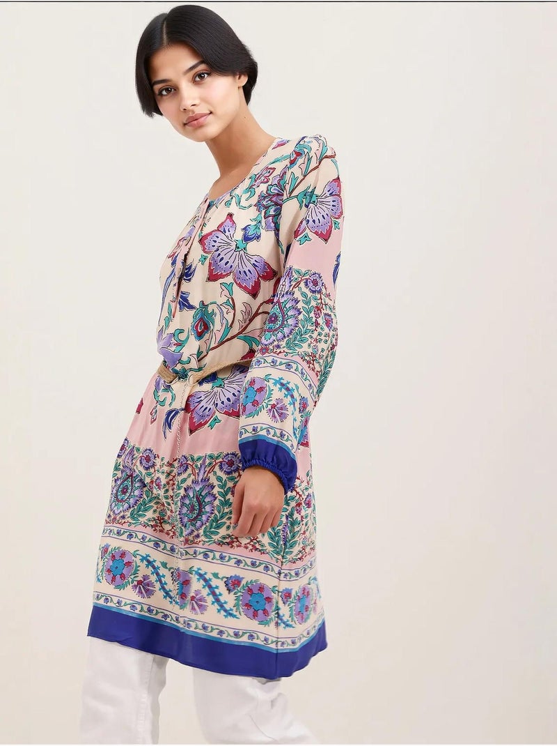 Robe à motifs avec ceinture bdart Rose - Kiabi