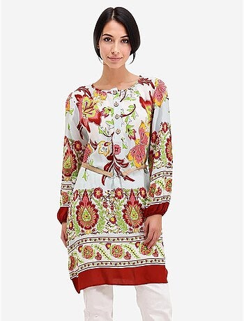 Robe à motifs avec ceinture bdart