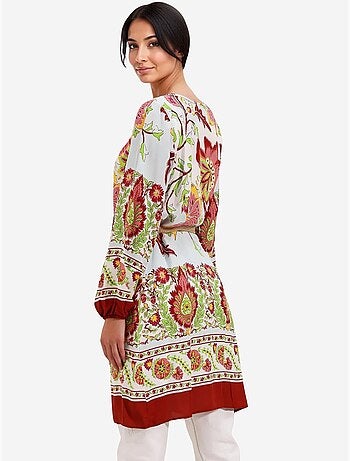 Robe à motifs avec ceinture bdart