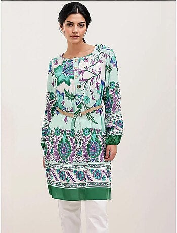 Robe à motifs avec ceinture bdart