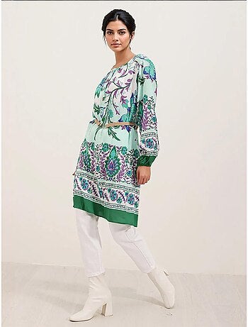 Robe à motifs avec ceinture bdart