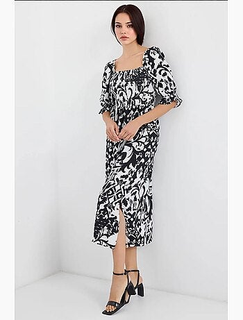 Robe à motifs avec fente bdart