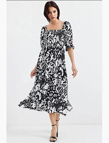 Robe à motifs avec fente bdart