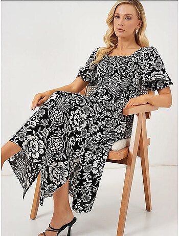 Robe à motifs avec fente bdart