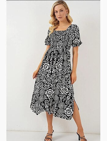 Robe à motifs avec fente bdart