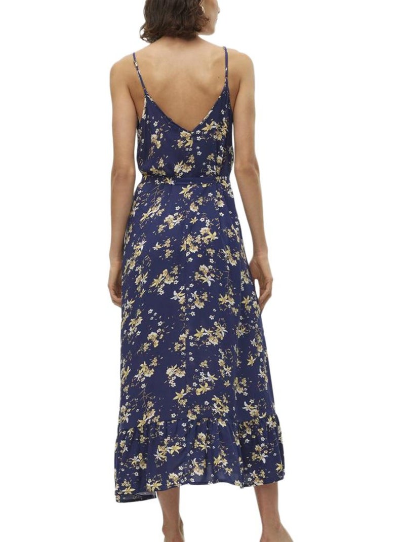 Robe à Motifs Femme Vero Moda Bleu Jaune - Kiabi