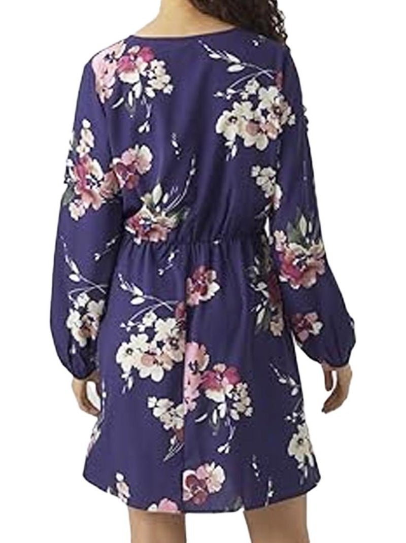 Robe à Motifs Femme Vero Moda Bleu marine - Kiabi