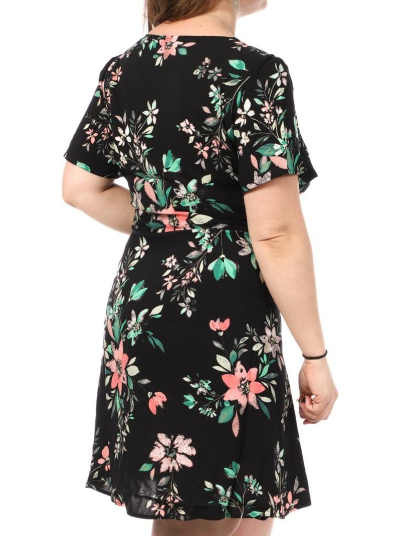 Robe à Motifs Femme Vero Moda Noir Multicolore - Kiabi