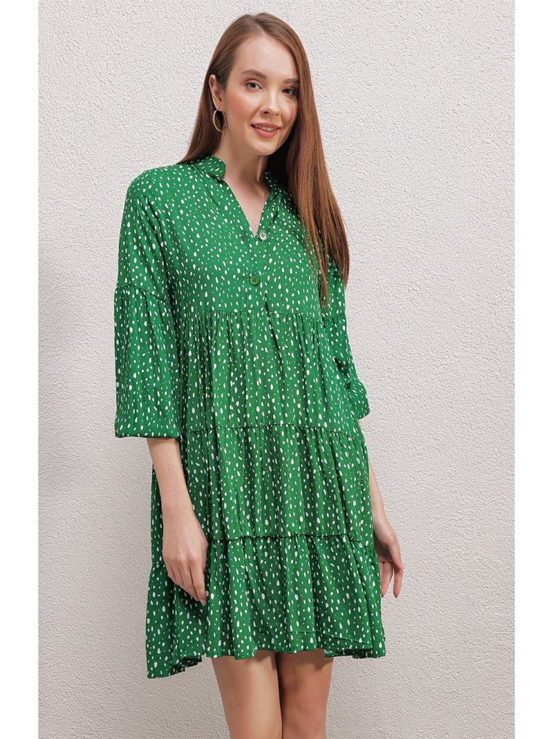 Robe à motifs Vert - Kiabi