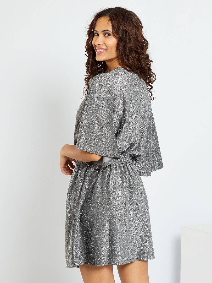 Robe ?� paillettes - argent - Kiabi - 12.00�?�
