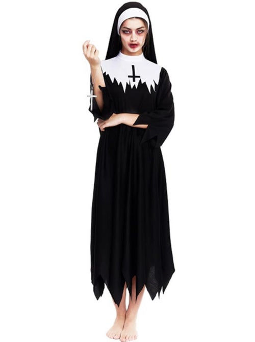 Robe à pointes de nonne zombie - Kiabi