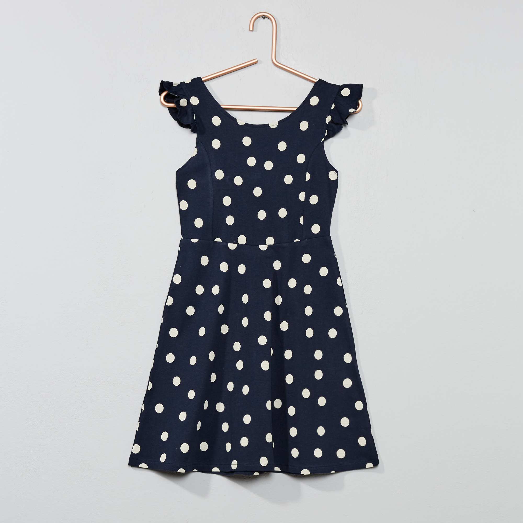 Robe à pois Fille - bleu marine - Kiabi - 7,00€