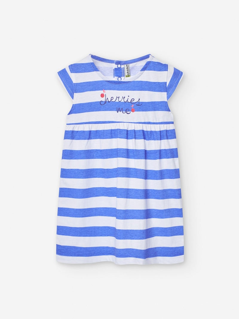 Robe à Rayures Imprimée Bleu - Kiabi
