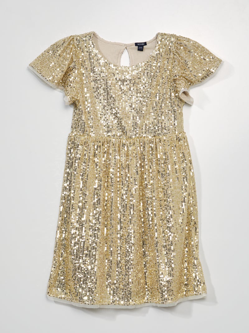 Robe à sequins doré - Kiabi