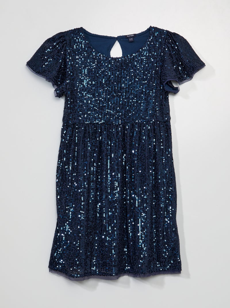 Robe à sequins Marine - Kiabi