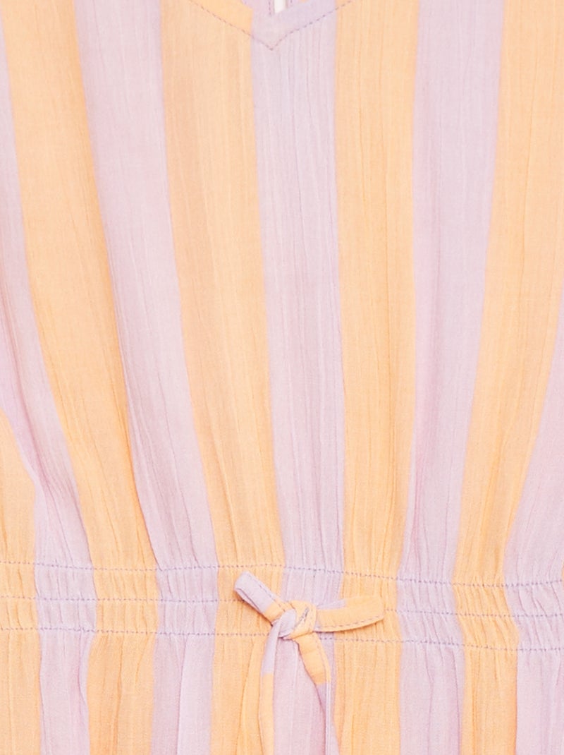 Robe à volants avec imprimé Orange - Kiabi