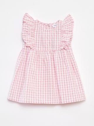 Robe à volants avec imprimé vichy 'Name It'