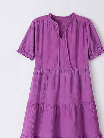 Robe à volants en gaze de coton - Damart