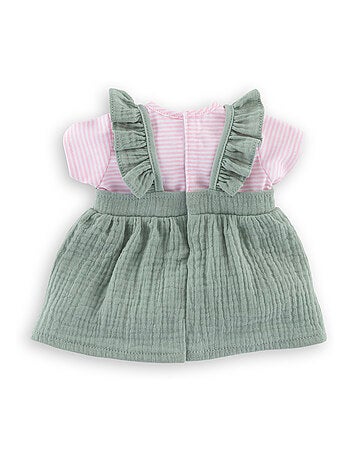 Robe à volants et T-Shirt Bords de Loire pour poupon 36 cm