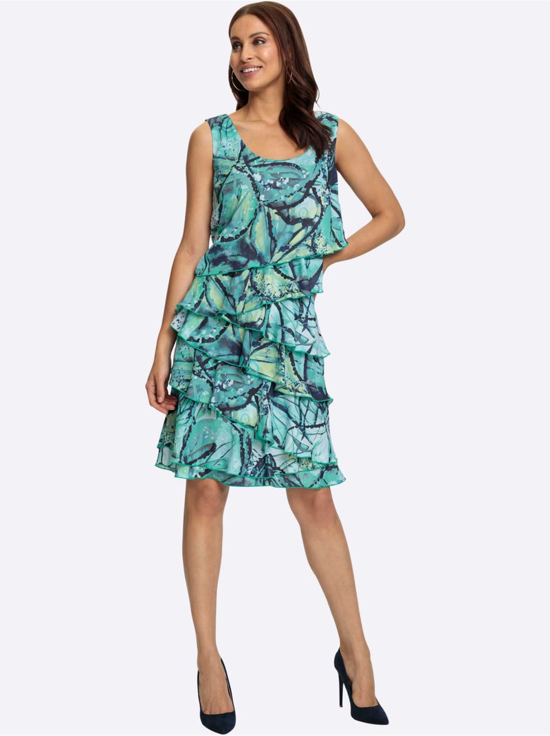 Robe à Volants Qualité Tissée - Taille Courte - Witt Bleu Bleu marine - Kiabi
