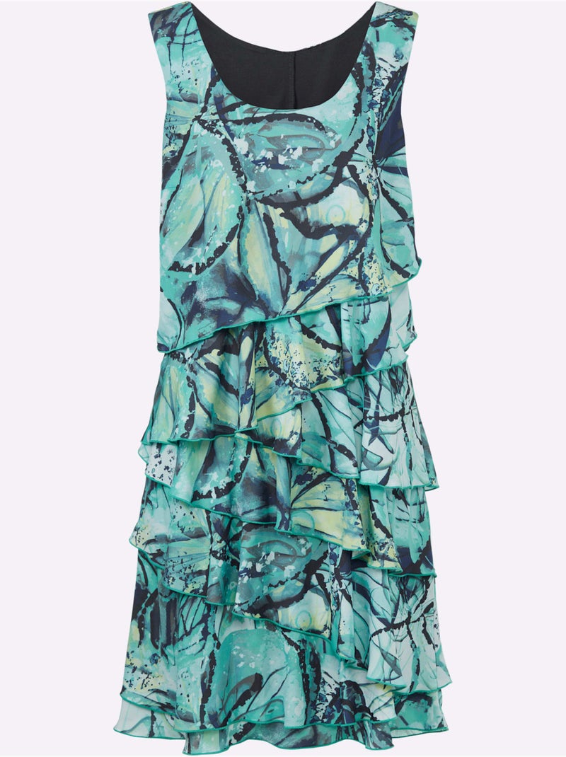 Robe à Volants Qualité Tissée - Taille Courte - Witt Bleu Bleu marine - Kiabi