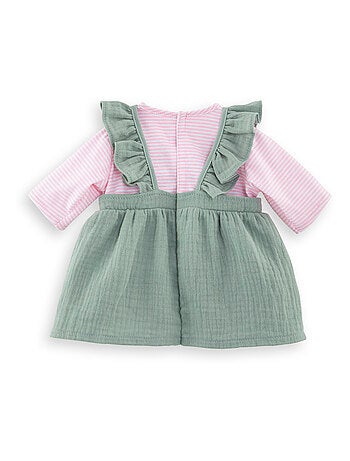 Robe à Volants & T-Shirt Bords de Loire pour poupon 42 cm