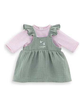 Robe à Volants & T-Shirt Bords de Loire pour poupon 42 cm