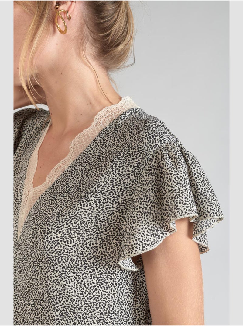 Robe ALIETTE droite 'Le Temps Des Cerises' Blanc - Kiabi