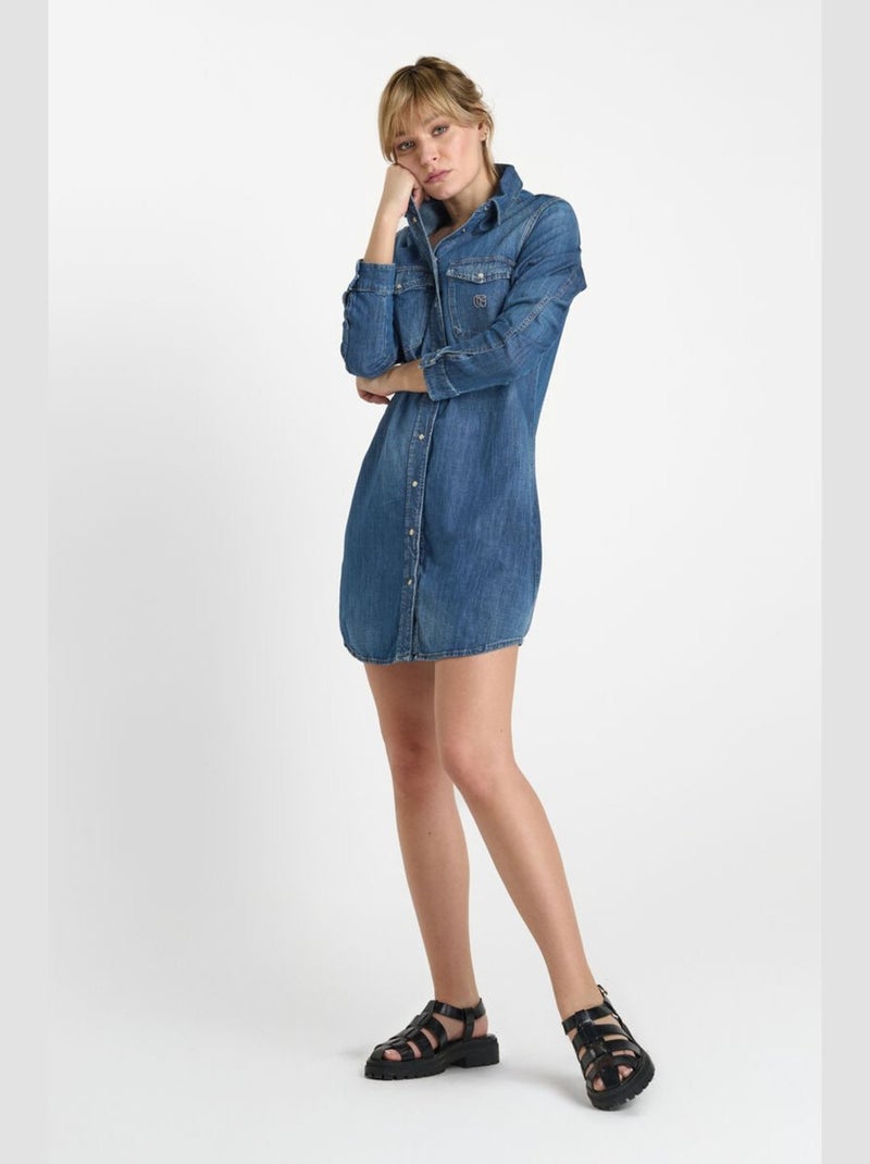 Robe ALIO droite en jeans 'Le Temps Des Cerises' Bleu - Kiabi