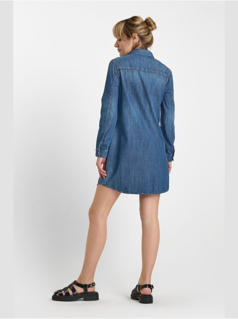 Robe ALIO droite en jeans 'Le Temps Des Cerises' Bleu - Kiabi