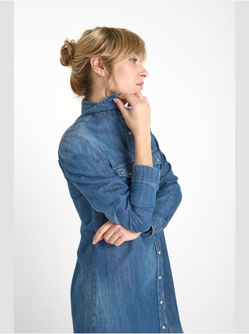 Robe ALIO droite en jeans 'Le Temps Des Cerises' Bleu - Kiabi