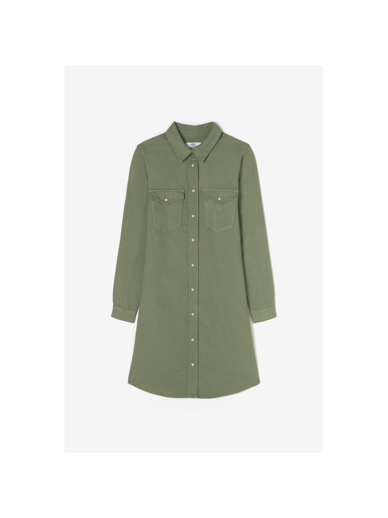 Robe ALIO droite en jeans 'Le Temps Des Cerises' Vert - Kiabi