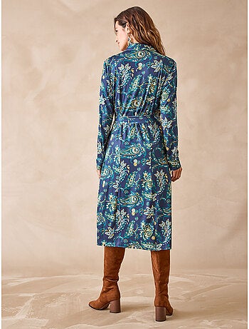 Robe ample col chemisier boutonnée - daxon
