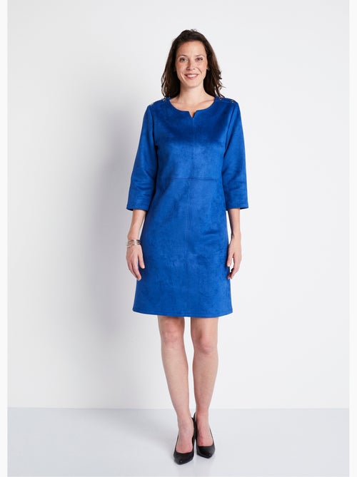 Robe ample courte en tissu suédé uni - Afibel - Kiabi