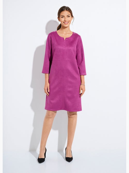 Robe ample courte en tissu suédé uni - Afibel - Kiabi